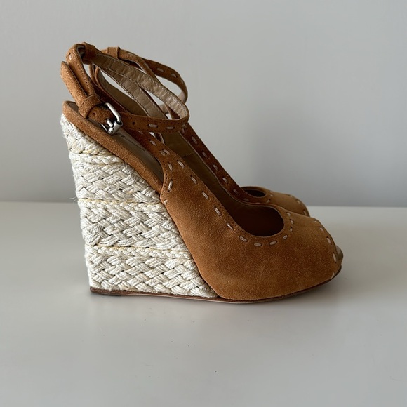 AUTHENTIC Giuseppe Zanotti Suede Wedges Size US 6.5/ EU 36.5 - Picture 2 of 9